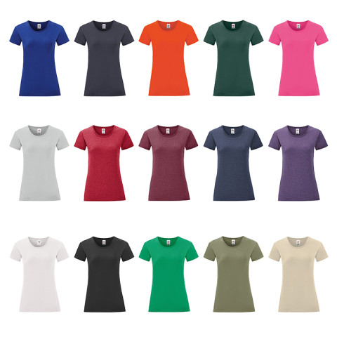 Dames shirts in meerdere kleuren van Fruit of the Loom SS432 voor bedrijfskleding horeca