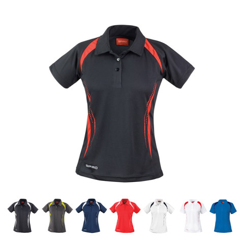 Tweekleurig sportpolo voor dames in verschillende kleuren - Spiro